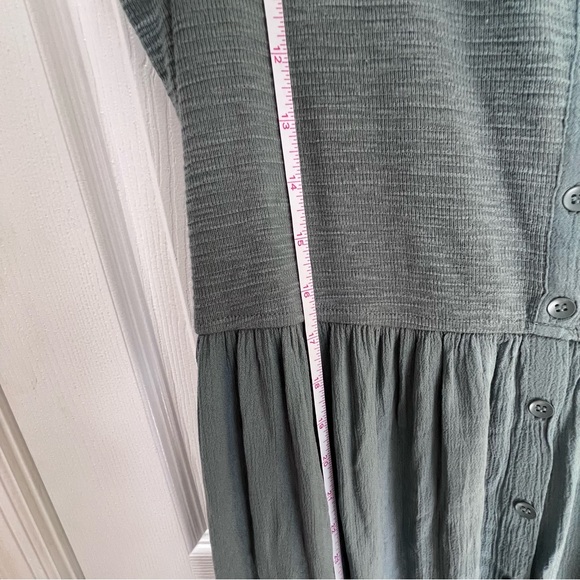 Frye Sleeveless Midi Tank Dress In Desert Blue Boho Coastal Beach Pockets M - Picture 5 of 10